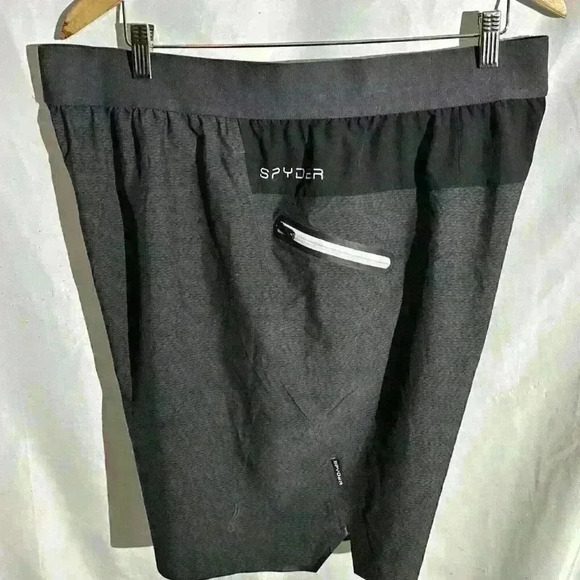 Spyder Active Men's Proweb Black And Grey Woven Stretch Shorts, Size XL - Picture 7 of 10